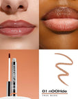 Sacheu Lip Liner Stay-N Peel Off Lip Stain — Long Lasting Matte Lip Tattoo Transfer Proof Lipstain Infused with Hyaluronic Acid & Vitamin E for All Skin Types — Vegan & Cruelty-Free, Noohde
