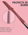 JAPONESQUE Dermaplaner and Cooling Eye Roller - Dual Ended Dermaplaning Facial Razor with Soothing Roller Ball Massager- Tool for Exfoliation, Hair Removal, Face Massage