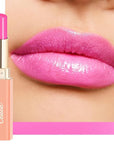 Oulac Moisturizing Shine Pink Lipstick for Women - 2 in 1 Glossy Bright Pink Tinted Lip Balm, Hydrating Winter Lipstick for Dry Lips,Shine Juicy Finish Vegan 2.2g/0.07oz (15)