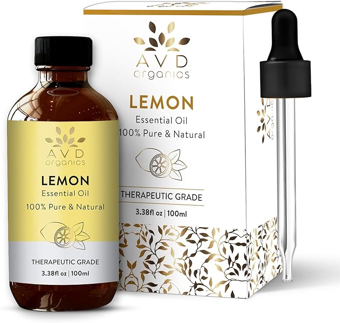 Lemon Essential Oil for Skin | 100% Pure and Natural | Therapeutic Grade Lemon Oil | Perfect for Diffuser & Aromatherapy | 3.38 fl. Oz