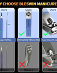 Manicure Set 16Pcs Nail Clippers Set Manicure Kit Professional Stainless Steel Pedicure Kit Nail Care Kit for Women Men with Luxurious Travel Bag, Suitable for Home, Travel, and Salon (Blue)