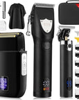 Suttik Professional Hair Clipper Set for Men, Barber Kit Clipper and Trimmer Set, Electric Foil Shavers for Men with Travel Case