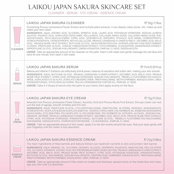 Skin Care Set JAPAN SAKURA Beauty Cleaning