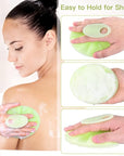 INNERNEED Food-Grade Soft Silicone Body Cleansing Brush Shower Scrubber, Gentle Exfoliating and Massage for All Kinds of Skin (Green)