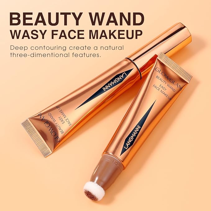 LANGMANNI Liquid Contour Beauty Wand, Face Concealer Contouring,Highlighter,Blusher Makeup. (#02+#04+#06)