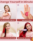 Temporary Red Hair Color Wax for Kids, Washable Colored Hair Styling Mud, Women Men Style Dye for Girls Boys Teens, Instant Hair Coloring Gel Cream for DIY Cosplay Halloween Children's Day