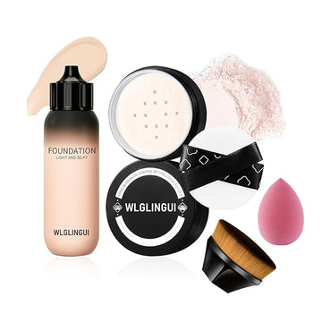 Full Coverage Liquid Foundation Makeup Set,Oil Control Concealer