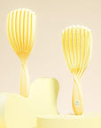 Nature Spell FlexiFlow Detangling Hair Brush, Flexible Strands for Gentle Brushing, Eliminates Knots & Reduces Breakage, Suitable for All Hair Types, Yellow