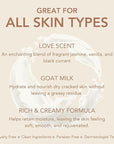Dionis - Goat Milk Skincare Scented Hand Cream (1 oz) Set of 6, Moisturizing Lotion for Dry Skin, Good for Sensitive Skin, Cruelty-free and Paraben-free (Love)