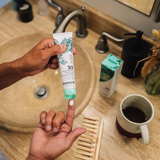 Badger SPF 50 Mineral Sunscreen and SPF 30 Mineral Face Sunscreen