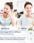 HIQILI 1 Fl Oz Clary Sage Oil Essential Oil, 100% Pure Undiluted for Diffuser, Aromatherapy - 30ml