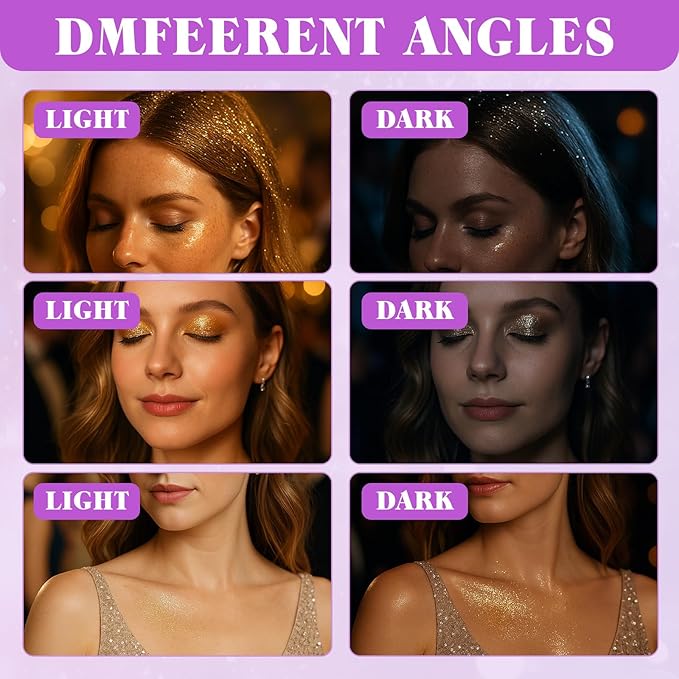 Body Glitter Gel, Sequins Shimmer Liquid Eyeshadow, Mermaid Sequins Liquid Holographic Glitter, Roll-on Holographic Body Glitter Gel for Body, Face, Hair and Lip(1# Sparkling Pink)