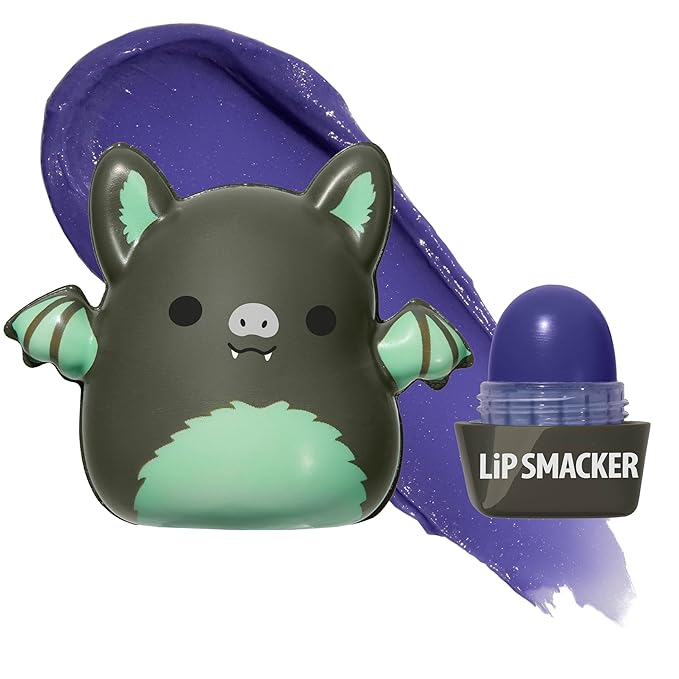 Lip Smacker Squishmallows Moisturizing Lip Balm, Fun Soft Squishy Collectible Top, Blackberry Flavored Hydration - Aldous