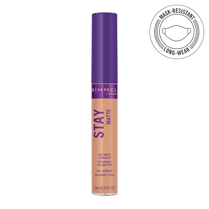 Rimmel Stay Matte Concealer, Buff, 0.23 Fluid Ounce of 2)