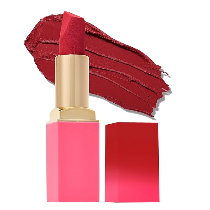 Juvia's Place Reds & Berries Velvety Matte Lipsticks The Reds Afrik - Blood Red, Soft-Matte Lipstick, Hydrating, Highly Pigmented, Creamy, Smooth, and Long-Lasting