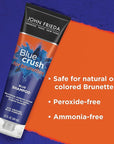 John Frieda Blue Crush Shampoo and Conditioner Set for Brunettes, Nourishes Color-Treated and Natural Hair, Blue Pigments for Vibrant, Cool-Toned Brunette Hair, 8.3 Oz, Pack of 2