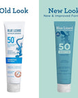 BLUE LIZARD Sensitive Mineral Sunscreen with Zinc Oxide 50+ Water Resistant UVAUVB Protection with Smart Cap Technology Fragrance Free, Sensitve, SPF 50 - - Tube, Unscented, 5 Fl Oz