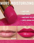 Oulac Moisturizing Shine Rose Pink Lipstick for Women, 2 in 1 Tinted Lip Balm for Winter, Hydrated Juicy and Glossy Lip Color for Dry, Cracked and Chapped Lips, Vegan 2.2g/0.07oz (09)
