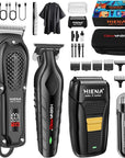 Professional Hair Clipper Set for Men, Cordless Barber Clippers Set and Trimmer Kit, Electric Beard Trimmer & Nose Trimmer Kit, Foil Shaver & Men's Facial Grooming Tool Kit, Gifts for Men