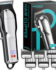 PRITECH Barber Hair Clippers for Men, Professional Barber Clippers and Trimmer Set, Mens Cordless Hair Clippers for Barbers Haircut Kit