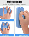 Zinc Infused Silicone Body Scrubber for Shower,Food-Grade Handheld Cleansing Skin Brush, Gentle Exfoliating and Lather Well - Azure