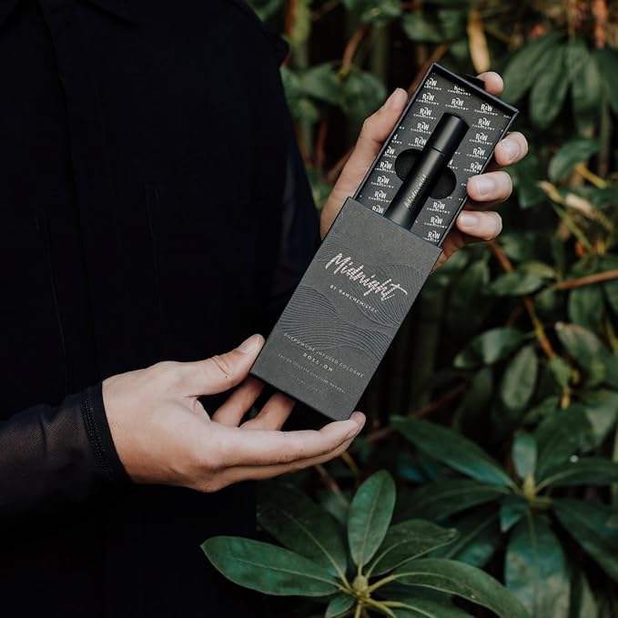 RawChemistry Midnight Pheromone Infused Cologne for Men Roll-On I Men's Cologne with Pheromones I Fragrances for Men