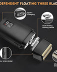 Professional Hair Clipper for Men, 3 in 1 Hair Clipper Beard Trimmer and Electric Foil Shaver Set with LED Display, Cordless Grooming Kit for Home, Travel, Barber, Ideal Gift for Him
