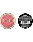 Milani Baked Blush, Powder Blush for Cheeks, Cruelty Free Makeup - Shape, Contour & Highlight Face for a Shimmery or Matte Finish -Wild Rose