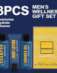 Bath and Body Gift Set for Men Body Wash Set with Fresh Ocean Scent Shower Gel, Body Lotion, Shampoo, Birthday Gifts for Men,regalos para hombre, Birthday Gifts for Him