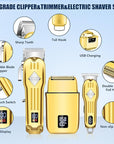 SUNNOW Hair Clippers Professional Cordless for Men, Beard Trimmer Hair Trimmer Electric Foil Shavers Razor Kit, Rechargeable Hair Cut Machines Men's Beard Grooming Kit for Home, Barber