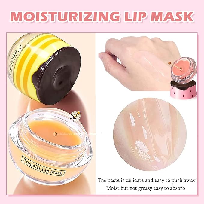 2 PCS Bee Lip Balm Honey Lines