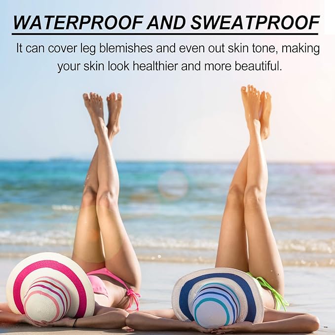 Leg Makeup Waterproof No Transfer,Flawless Looking Leg and Body Scar Cover up Makeup, Easy Application for All Skin Tones. (1# Fairest Glow)
