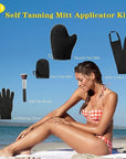 5 Pack Self Tanning Mitt Applicator Kit, Self Tan Glove, Face Tan Mitt, Back Lotion Applicator, Exfoliating Glove, Tanning Brush for Tanner Fake Bake
