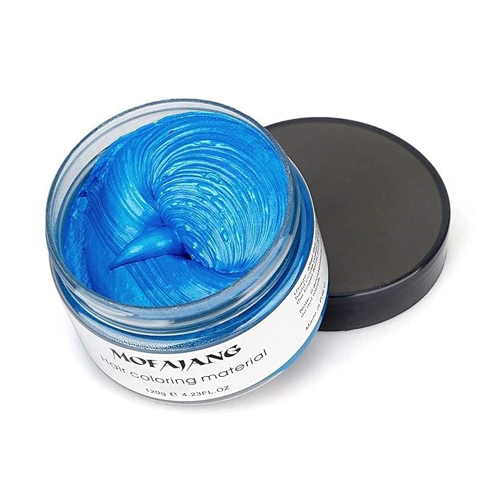 Hair Wax Spray - Temporary Blue Hair Styling Clay for Temporary Hair Color, Cosplay & Parties (4.23 oz)
