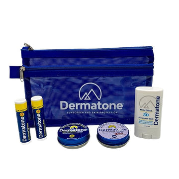 Dermatone Outdoor Protection Gift Pack | Contains 4 of our Sunscreen, Skin Protection Products | Classic Tin, Z-Cote, Mineral Sunscreen Stick & 2 Medicated Lip Balms