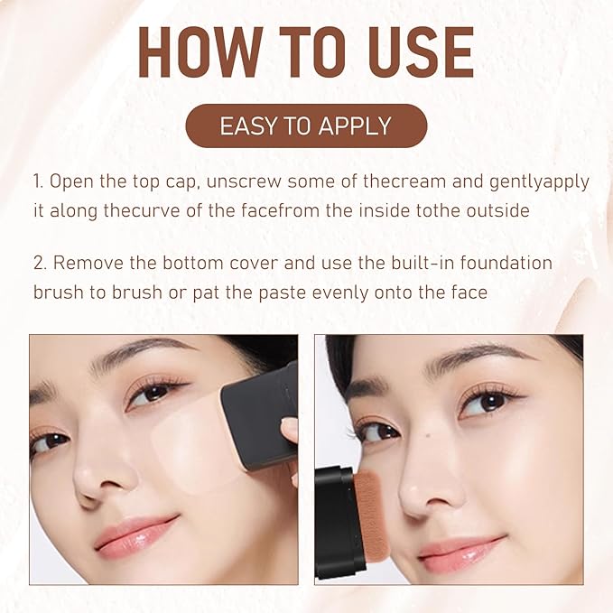 Long-Lasting Concealer Foundation Stick, Full Coverage Foundation Stick, Contouring foundation, Cover Blemishes for All Skin Types (NATURAL)