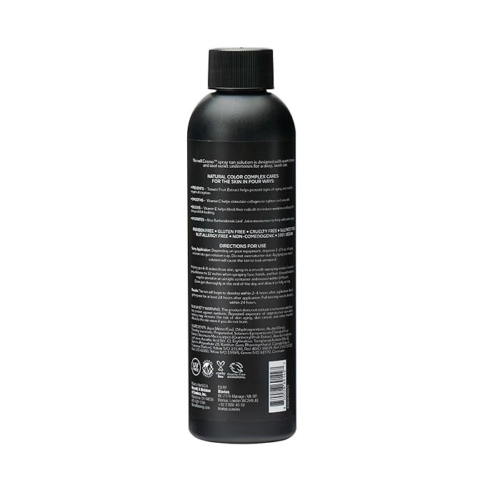 Norvell Spray Tan Solution Cosmo 8 fl oz – Professional Sunless Tanning Formula With a Blend of Warm Brown & Cool Violet Brown Undertones, Long Lasting Handheld Self Tanning Spray