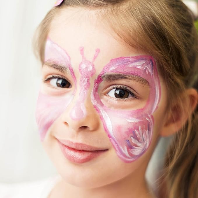 MEICOLY Light Pink Halloween Face Body Paint,2.37Oz Large Tube Water Based Body Paint for Adults and Children,Pastel Pale Pink Face Paint for Stage SFX Special Effects Cosplay Makeup