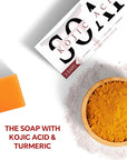 Kojic Acid Soap, Turmeric Soap Bar for Dark Spots, Fresh Citurs Scent, Gentle for Face and Body Wash with Vitamin C, Shea Butter, Retinol, Olive Oil, Collagen (3 PACK)
