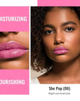 Oulac Moisturizing Shine Lipstick For Women Christmas Set 2PCS, 2 in 1 Tinted Lip Balm for Winter, Hydrated Juicy and Glossy Lip Color for Dry, Cracked and Chapped Lips, Vegan [06+15]