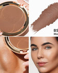 Oulac Matte Bronzer Powder Face Makeup with Mirror Cruelty-Free BS03