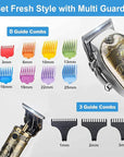 Suttik Professional Hair Clippers for Men, Clippers and Trimmers Set, Cordless Barber Clippers for Hair Cutting, Beard Trimmer Hair Cutting Kit with T-Blade Close Cutting Trimmer