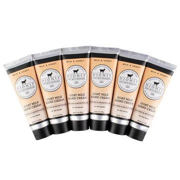 Dionis - Goat Milk Skincare Scented Hand Cream (1 oz) Set of 6, Moisturizing Lotion for Dry Skin, Good for Sensitive Skin, Cruelty-free and Paraben-free (Milk & Honey)