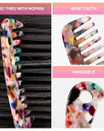 Large Wide Tooth Hair Comb,[Tortoise Shell] Cellulose Acetate Round Tooth Comb for Straight/Curly Hair,Short/Long Hair Women Men or Kids,Easy Detangling Wet or Dry,Anti-static (Multi-colored)
