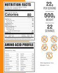BulkSupplements.com Beef Bone Broth Protein Powder - Bovine Bone Broth Protein, Lactose Free Protein Powder - Dairy Free & Gluten Free, 22g per Serving, 500g (1.1 lbs) (Pack of 1)