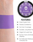 UCANBE Purple Face Body Paint Makeup Foundation, Professional Blendable Cream Greasepaint, Non-Toxic Face Paint Kit for Halloween Parties, Mermaid SFX Makeup, Ursula Widowmaker Dabi Costume & Cosplay