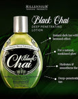 Millennium Tanning Black Chai Tanning Lotion with Bronzers, Essential Oils, & Extracts (13.5 Ounces)