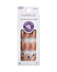 KISS imPRESS No Glue Mani Press-On Nails, Design, 'As It Was', Neutral/green, Medium Size, Almond Shape, Includes 30 Nails, Prep Pad, Instructions Sheet, 1 Manicure Stick, 1 Mini File