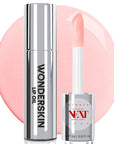 Wonderskin Lip Oil Rehab Serum - Tinted Lip Oil, Hydrating, Moisturizing, and Non-Sticky Coral Pink Tint Serum for Dry Lips (Lover)