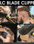 DSP Hair Clipper for Men Professional, BLDC Motor & DLC Coated Detachable Blade, Cordless Hair Trimmer Set for Barber with Charging Base, Men Hair Product Gift Set